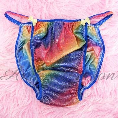 MENS Anias Poison Cut Wetlook PEWTER FOIL Shiny Metallic Limited Edition String Bikini Panties M