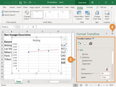 How To Add A Trendline In Excel Customguide