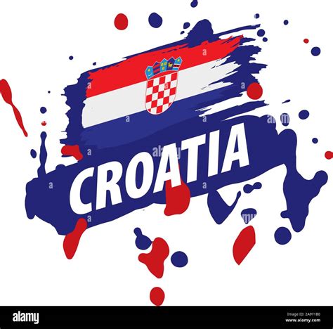 Croatia Flag Vector Illustration On A White Background Stock Vector