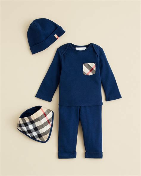 Burberry Infant Boys Olly Hat Tee Pants And Bib Set Sizes 3 12