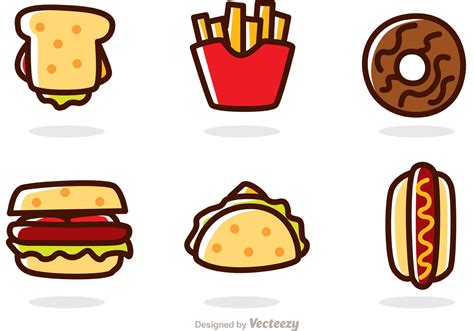 Cartoon Fast Food Vectors - Download Free Vector Art, Stock Graphics & Images