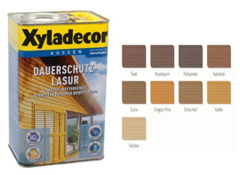 Xyladecor Dauerschutzlasur 2 5L Oder 3L Holzschutz Farbwahl Lasur