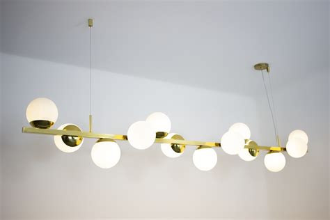 Lustre Pendente Bolas Mt Dourado Iluminamundo