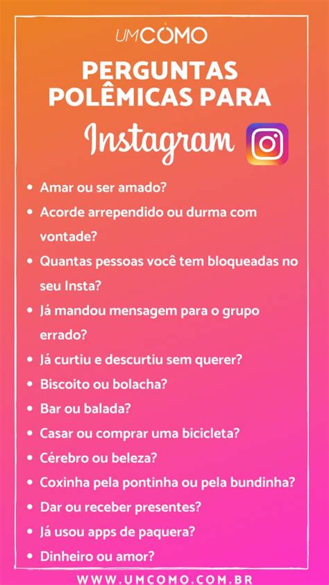 Perguntas Para Enquetes No Instagram Stories Em Frases De Eroppa