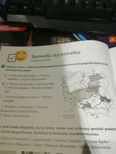 Zaznacz Zestaw W Kt Rym Podano Poprawne Oznaczenia Krain