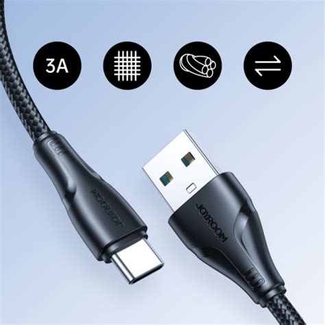 Kabel Joyroom Surpass Series Usb A Usb C A M Czarny