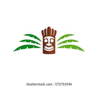 Tiki Mask Logo Stock Vector (Royalty Free) 572751934 | Shutterstock