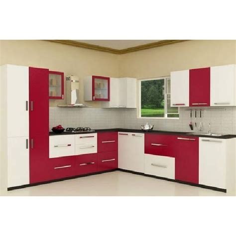 L Shape Modern Modular Kitchen In Maharashtra Balaji Kitchen Trolley