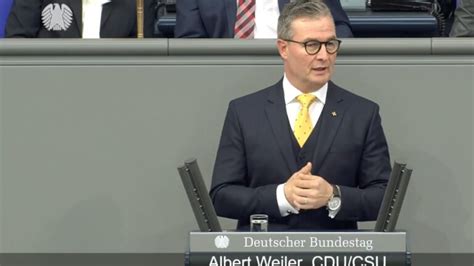 Bundestagsabgeordneter Albert Weiler kündigt CDU Mitgliedschaft Der