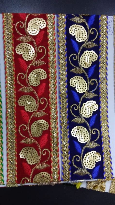 Embroidered Inch Designer Coding Lace Fabric Type Velvet At Rs