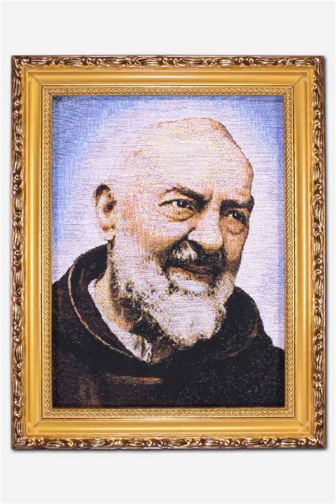 PADRE PIO FRAMED TAPESTRY 8 X 11 INCHES F2 03213 PIO ST PAULS