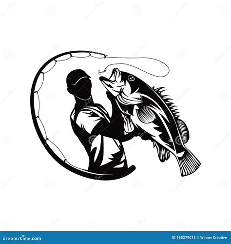 Fish and Fishing Logo Design Stock Vector - Illustration of modern, jump: 185279012