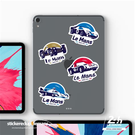 Official Le Mans Centenary Race Car Laptop Sticker Pack Stickeredup4lemans