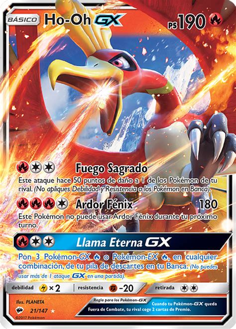 Ho Oh GX 021 160 Sol y Luna Sombras Ardientes Pokémon Paraíso