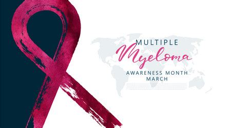 March Multiple Myeloma Awareness Month Banner Vector Image