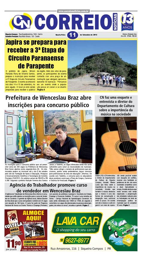 Correio Noticías Edição 844 By Jornal Correio Notícias Issuu