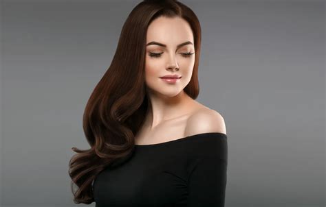Обои девушка поза модель макияж woman hair brunette portrait на телефон и рабочий стол