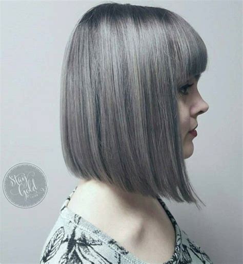 Gunmetal Gray Hair Silver Hair Color Hair Color Balayage Winter Hair Color