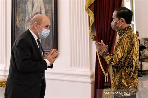 Presiden Jokowi Terima Kunjungan Kehormatan Menlu Prancis Antara News