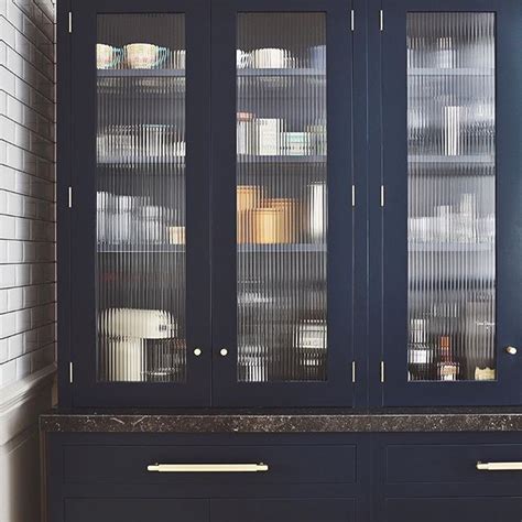 Great Dark Blue Cabinets With Fluted Glass Glass Kitchen Cabinets Living Room Glass Cabinet