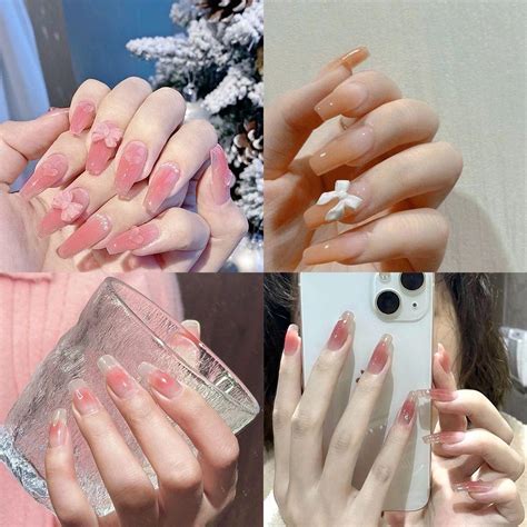 Cheap 24pcsbox Ballerina Manicure Tool Full Cover Wearable Nail Tips Coffin False Nails Fake