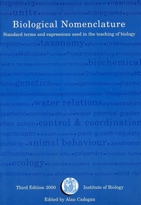 Biological Nomenclature: Recommendations on Terms, Units and Symbols ...