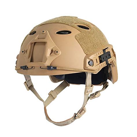 Basis Fast Jump Helmet With Nvg Mount Side Rail Tan Urban Patriot