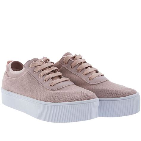 Tenis Penelope Flatform Tecido Nude PENÉLOPE Tênis Feminino Magazine Luiza