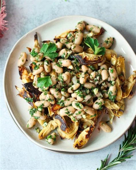 Roasted Artichoke And Marinated White Bean Salad Recipe White Bean