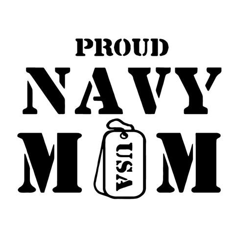 Proud Navy Mom Dog Tags Usa Decal Sticker Decalfly