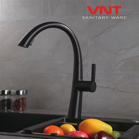 Jual VNT Kran Dapur Kitchen Sink Hitam Panas Dingin Black Doff Keran