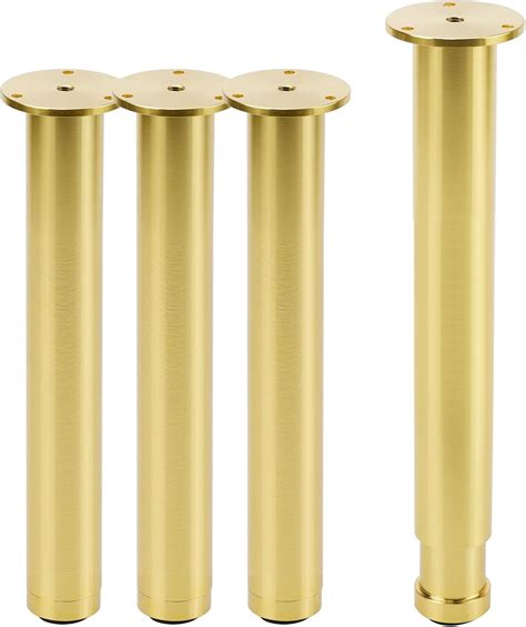 Utalind 4 Pcs Gold Adjustable Sofa Legs Metal Modern