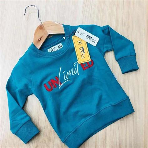 Loopknit Cyan Color Kids T Shirt Germa Bazar Llp