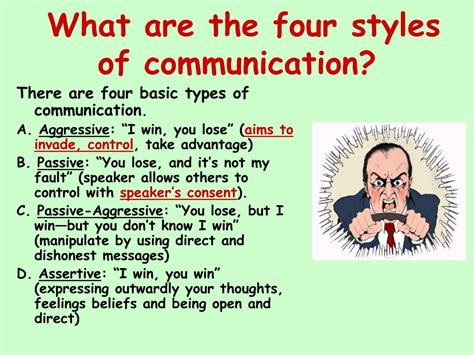 Four Types Of Communication Styles