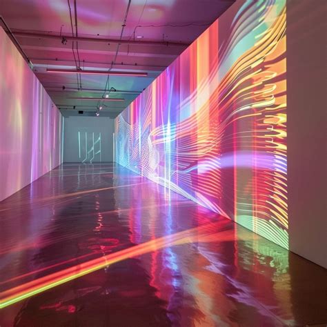 dynamic light sculpture  emits light   dark