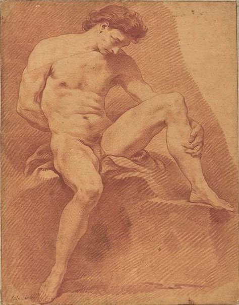 Carle Van Loo A Seated Male Nude PICRYL Public Domain Media