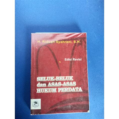 Jual Buku Seluk Beluk Dan Asas Asas Hukum Perdata Shopee Indonesia