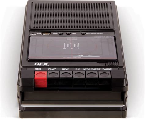 Qfx Retro 39 Shoebox Tape Recorder With Usb Player Cassette Player Built In Microphone