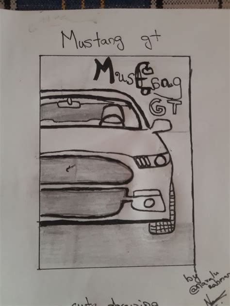 Mustang pencil drawing