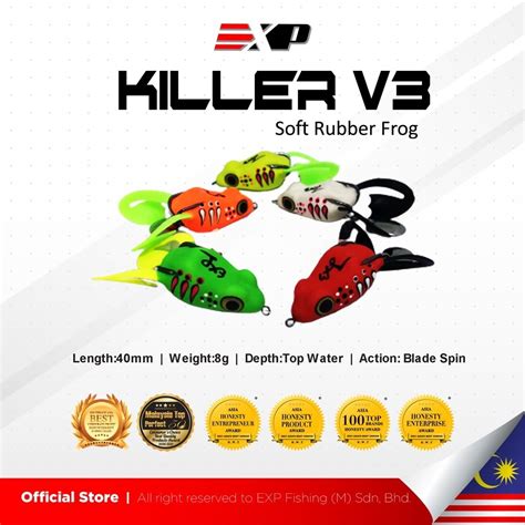 EXP Killer Frog V3 Soft Frog III EXP Snakehead Killer Bait Umpan Haruan