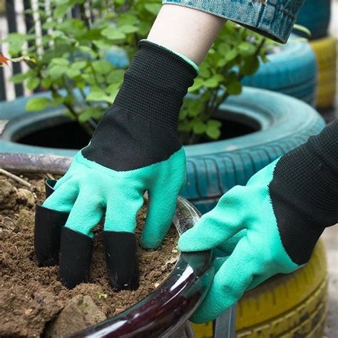 Garden Work Gloves With Claws Are Suitable For Planting Digging Glue