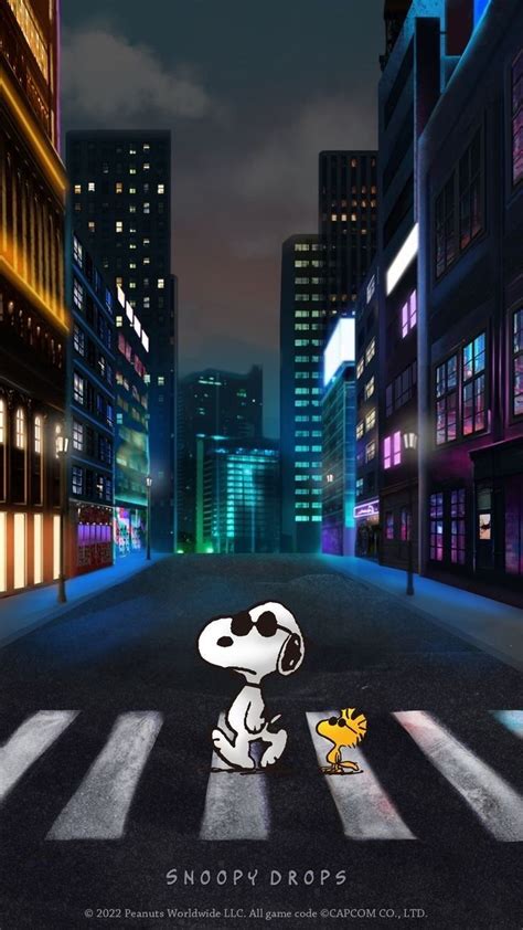 A Cartoon Character Is Crossing The Street In Front Of Some Tall