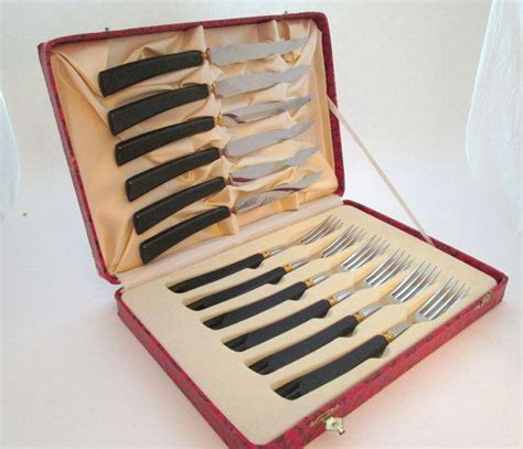 Glo Hill Vintage Stainless Knife And Fork Set Flatware Set Etsy