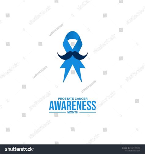 Prostate Cancer Awareness Ribbon Mustache Male 库存矢量图（免版税）2067799337