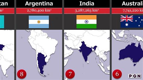 Top 30 Largest Countries Top 30 Biggest Countries In The World By