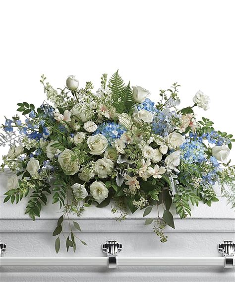 Tender Remembrance Casket Spray Sympathy Flowers Denver Co Veldkamps Denver Co