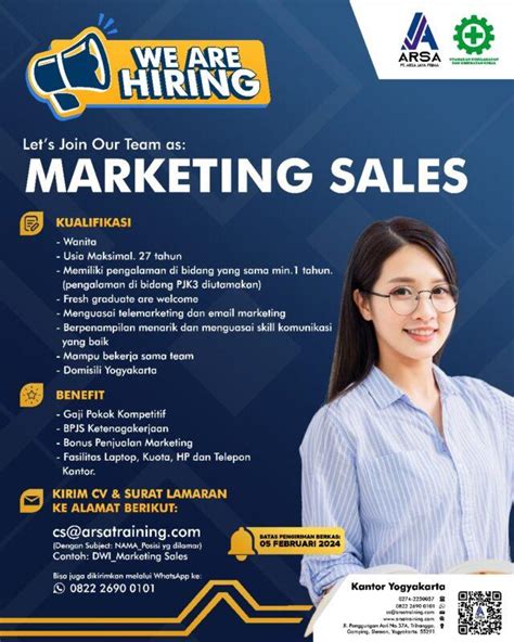 Lowongan Kerja Marketing Sales Di Pt Arsa Jaya Prima Lokerjogja Id