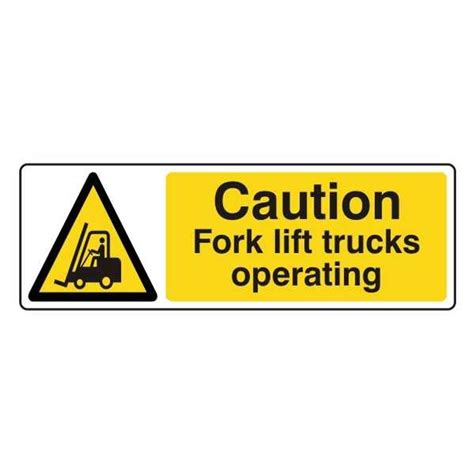 Shop Lasting Impressions Caution Fork Lift Trucks Operating Sign