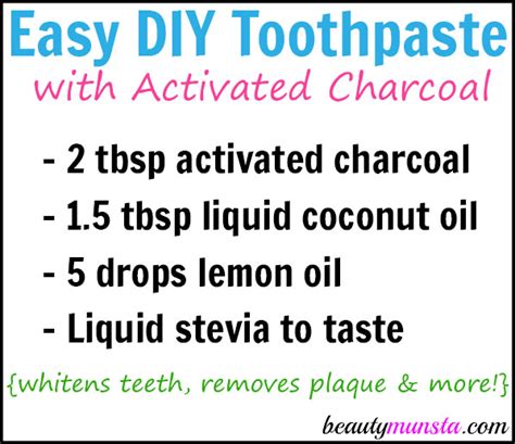 DIY Activated Charcoal Toothpaste for Sparkling White Teeth ...