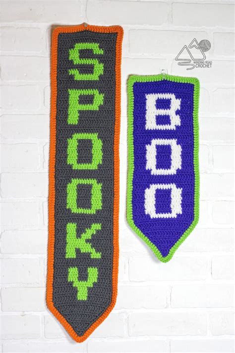 Halloween Crochet Banners Free Pattern - Winding Road Crochet